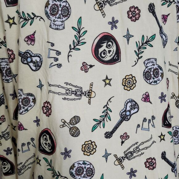 Disney Store Pixar Coco size XS pajama top women stretch skull guitar miguel - Picture 8 of 13